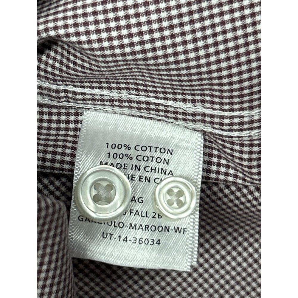 UNTUCKit Gargiulo Shirt Mens S Maroon Button Up Long Sleeve Wrinkle Free New - Picture 11 of 12